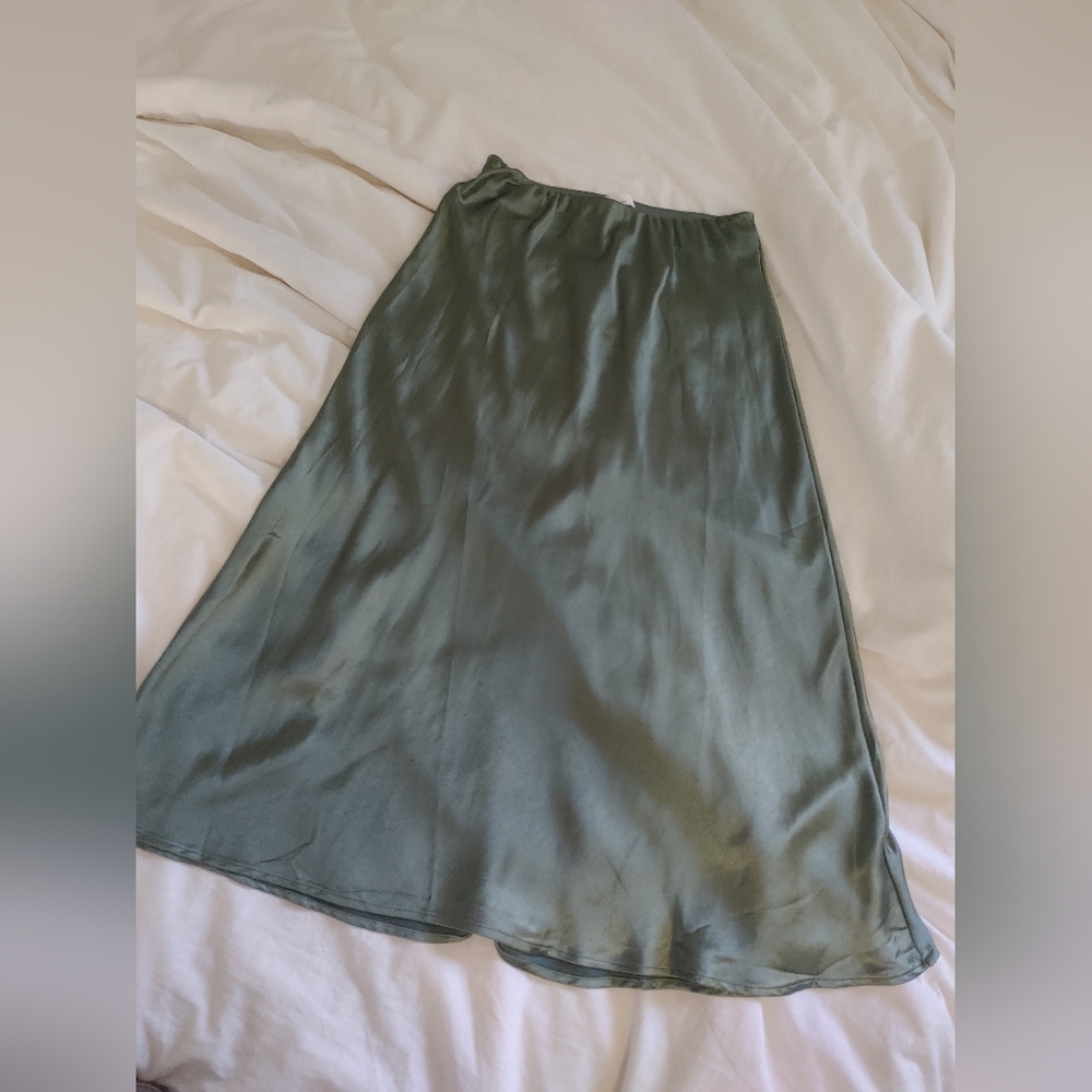Oak + Fort flare holiday long skirt